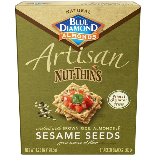 Blue Diamond Almonds Artisan Nut-Thins Sesame Seeds Cracker