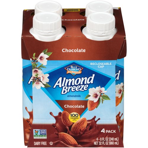 Almond Breeze Chocolate Almondmilk, (Pack of 4)