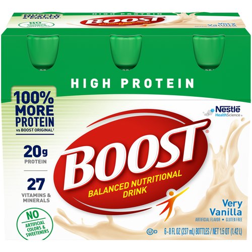 Boost Nutritional Drink, Complete, High Protein, Very Vanilla