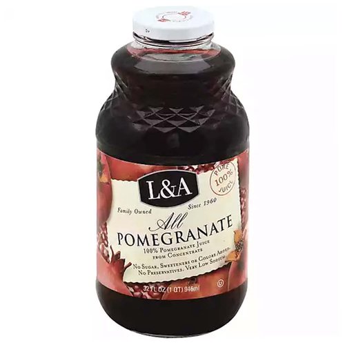 L&A 100% Juice, All Pomegranate