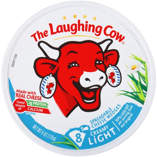 The Laughing Cow Creamy Light Spreadable Cheese Wedges