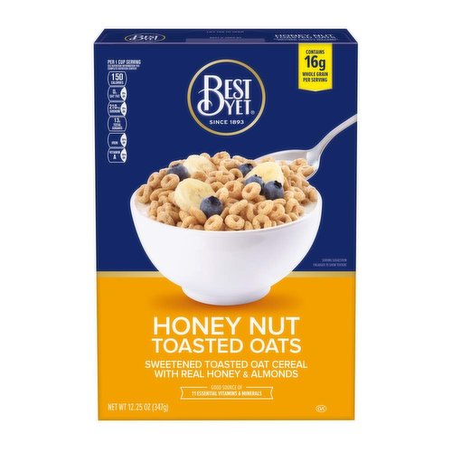 Best Yet Honey Nut Toasted Oats, 12.25 Oz