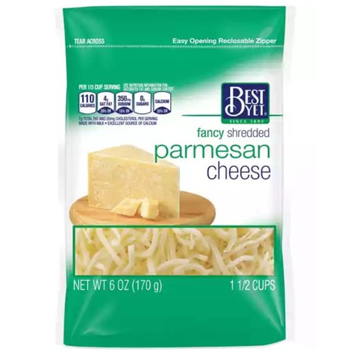 Best Yet Shredded Parmesan Cheese 