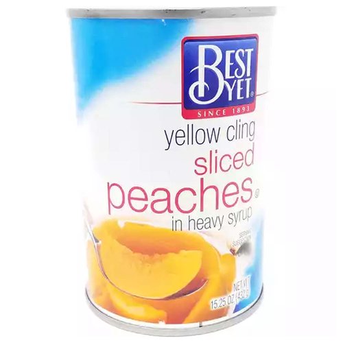 Best Yet Sliced Cling Peaches, Yellow