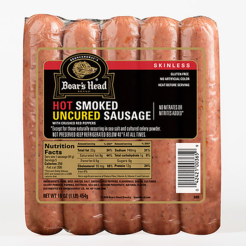 Boar's Head Smoked Sausage, Hot