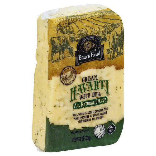 Boar's Head Cream Havarti With Dill Cheese, Block