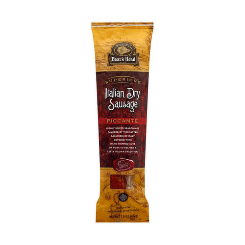 Boar's Head Superiore Italian Uncured Dry Sausage Piccante