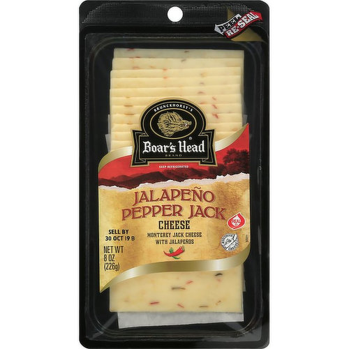 Boar's Head Monterey Jack with Jalapeno Sliced Cheese