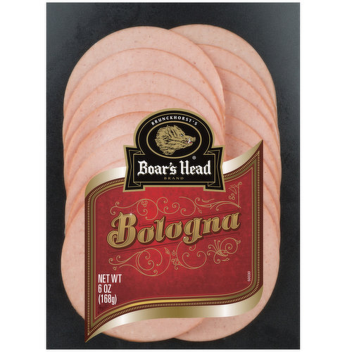 <br>Made with hand-trimmed cuts of select pork and beef that are carefully blended with  savory spices, this bologna is made according to the highest standards, following a traditional recipe. Boar's Head®Bologna has a meaty, old-fashioned flavor. </br>

<br>Ingredients: Pork, Water, Beef, Salt, Less Than 1.5% of Dextrose, Sugar, Sodium Phosphate, Paprika, Sodium Erythorbate, Flavorings, Sodium Nitrite.</br>