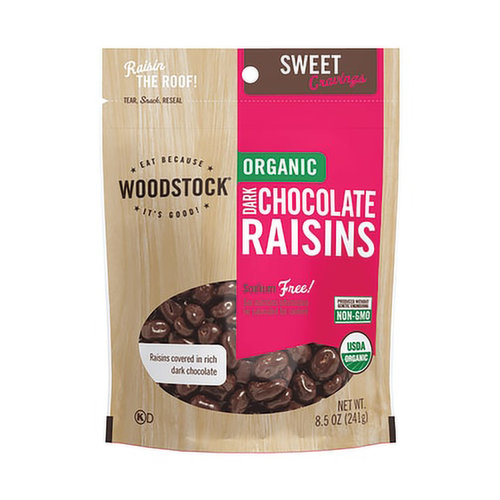 Woodstock Organic Dark Chocolate Raisins