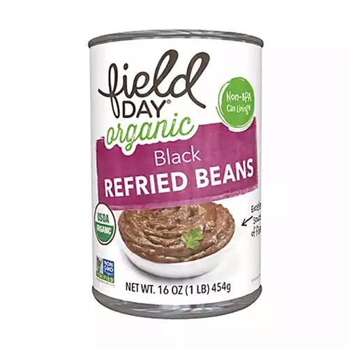 Field Day Organic Beans, Black Refried