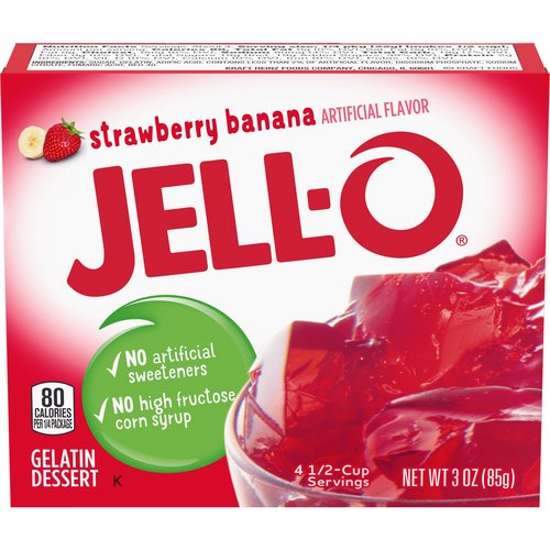 Jell-O Strawberry Banana Instant Gelatin Mix