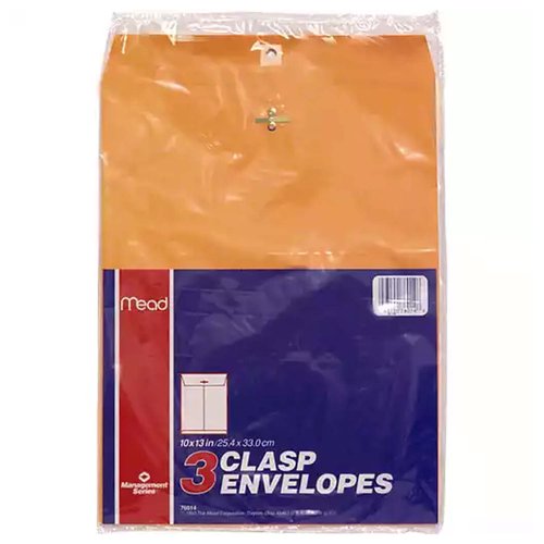 Mead Clasp Envelopes, 10" X 13"