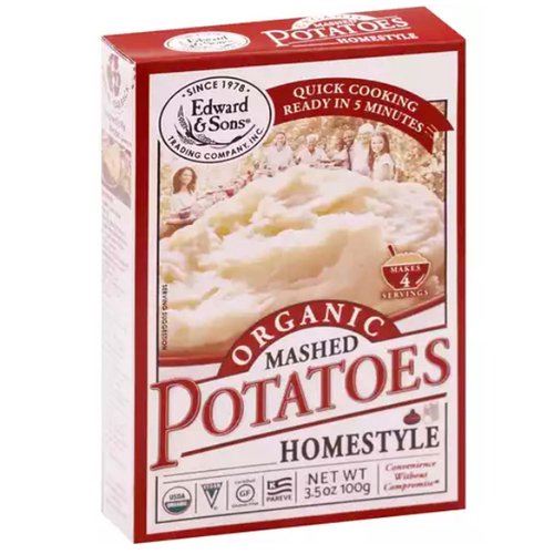 Edward & Sons Organic Mashed Potatoes, Home Style