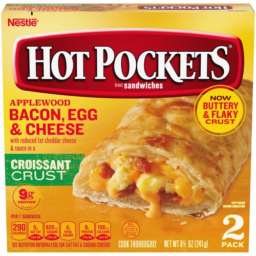 Hot Pockets Applewood Bacon, Egg and Cheese Sandwiches