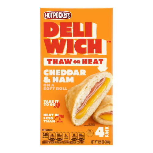 Hot Pockets Deliwich Cheddar and Ham