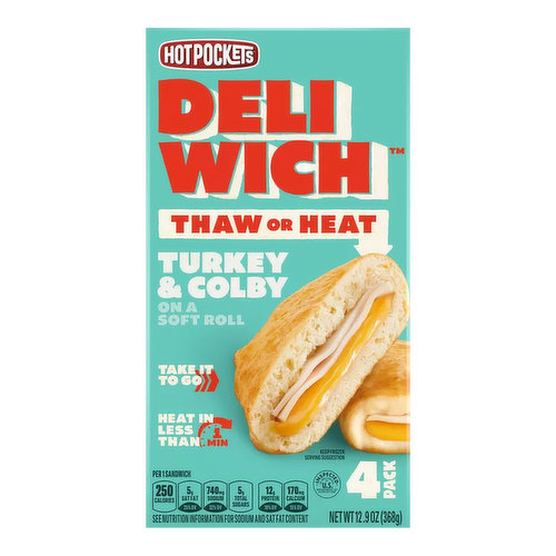 Hot Pockets Deliwch Turkey Colby