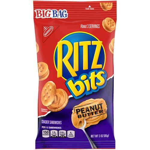 Ritz Bits Peanut Butter Cracker Sandwiches, Big Bag (3oz bag)