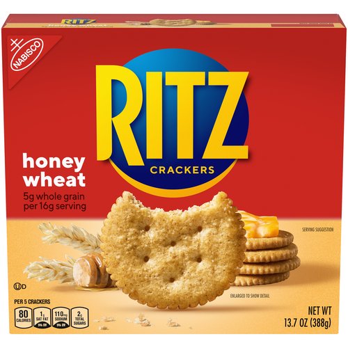 Ritz Honey Wheat with Whole Grain Crackers, 13.7oz box