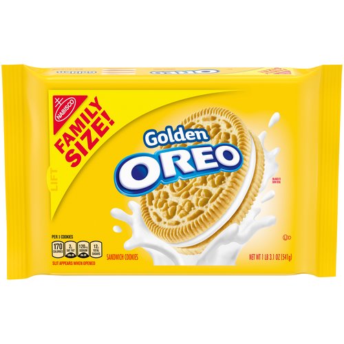 OREO Golden Sandwich Cookies, Family Size