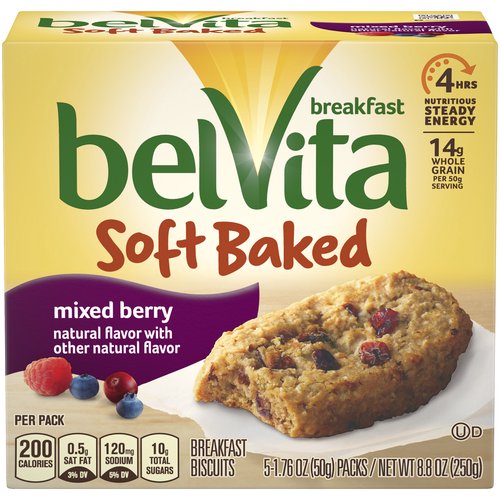 Belvita Soft Baked Biscuits, Mixed Berry