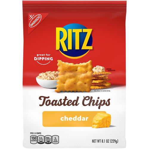 Ritz Toasted Chips Cheddar Flavored, 1 – 8.1oz bag
