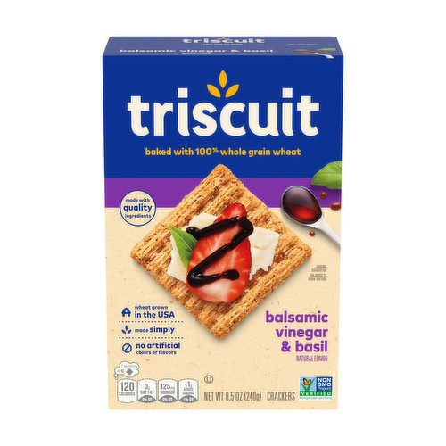 Triscuit Crackers, Balsamic Vinegar & Basil Flavor