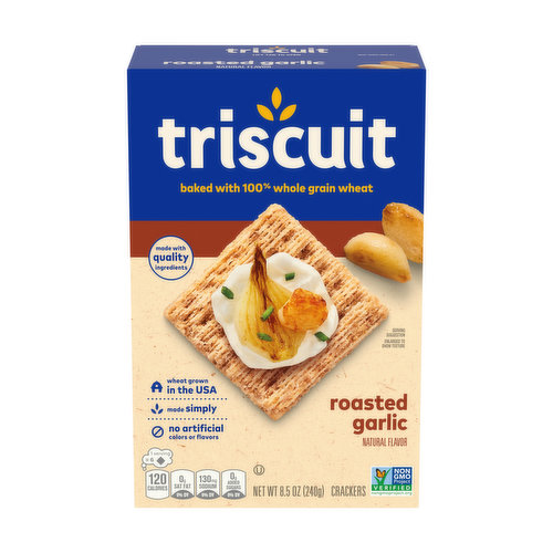 Triscuit Roasted Garlic Whole Grain Wheat Crackers