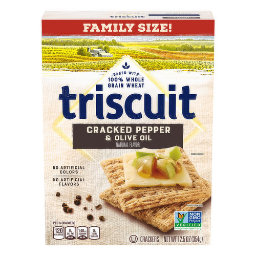 Triscuit Cracked Pepper & Olive Crackers Family Size