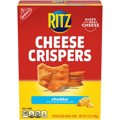 RITZ Cheese Crispers Cheddar Chips, 7 oz