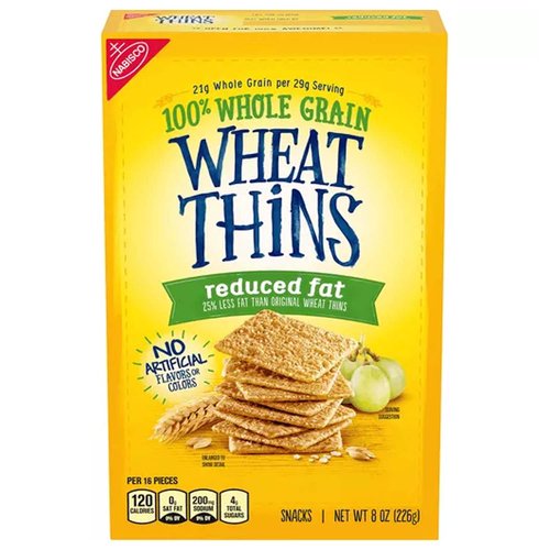 Wheat Thins Reduced Fat Whole Grain Wheat Crackers, 8 oz