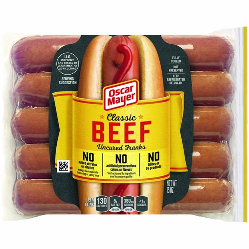 Oscar Mayer Classic Uncured Beef Hot Dogs