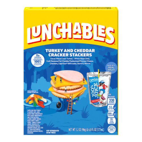 Lunchables Turkey & Cheddar Cracker Stackers with 100% Juice