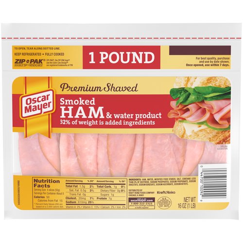 Oscar Mayer Premium Shaved Smoked Ham Lunch Meat