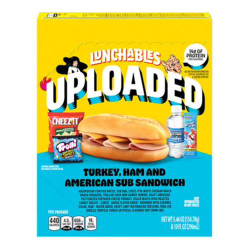 Lunchables Uploaded Turkey Ham Sub