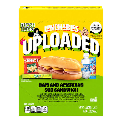 Lunchables Uploaded Ham and American Cheese Sub