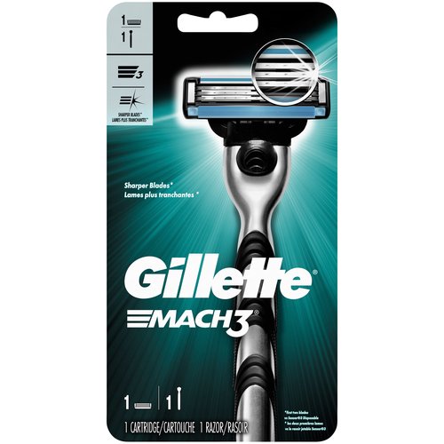 Gillette Mach 3 Men's Razor, Handle + 1 Blade Refill