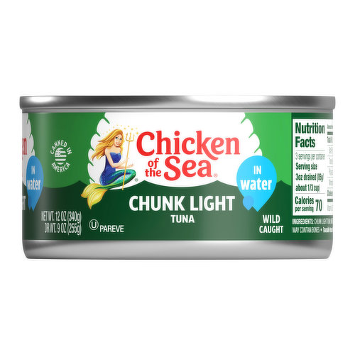 Chicken of The Sea Chunk Light Tuna, Water