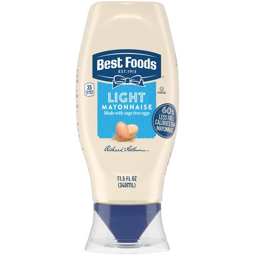 Best Foods Mayonnaise, Squeeze, Light 