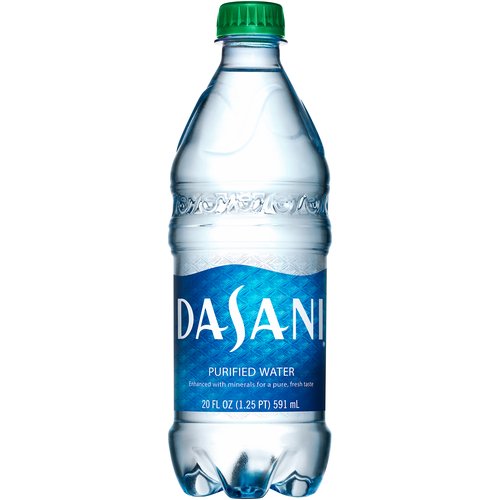 Designed to be a great tasting water, DASANI is filtered by reverse osmosis to remove impurities, then enhanced with a special blend of minerals for the pure, crisp, fresh taste that's delightfully DASANI.

Purified water enhanced with minerals for a pure, fresh taste.

PlantBottle packaging is up to 30% made from plants

100% recyclable plastic bottle