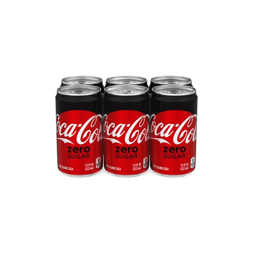 COCA COLA ZERO CANS 6 PACK 7.5 OZ