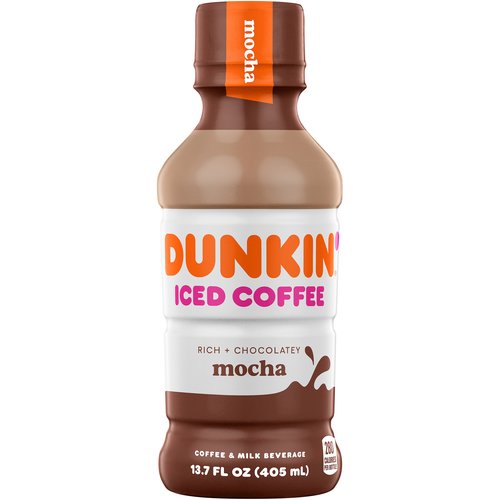 America’s Iced Coffee is now bottled and ready to go. Each bottle is made with Dunkin’s rich, signature smooth coffee or espresso, for the taste you know and love. Get your on-the-go boost anytime, anywhere with four delicious flavors: Mocha, French Vanilla, Original, and Espresso. Americas Iced Coffee made to keep you going and make the best of your day.