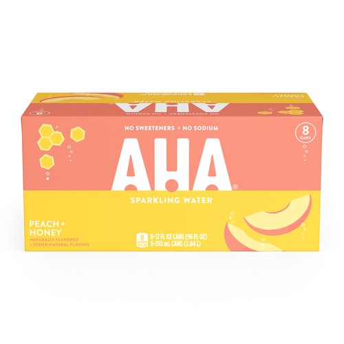 Aha! Peach Honey, Cans (Pack of 8)