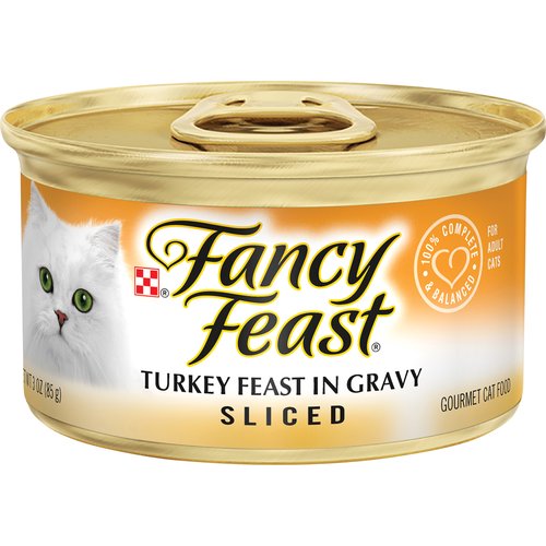 Tender slices for a taste cats crave

100% complete and balanced nutrition for adult cats

Savory gravy she's sure to love

Essential vitamins and minerals to support her health

Tender texture to tempt your cat

Protein-rich recipe made with high-quality ingredients

Pull-tab cans are easy to open and recyclable