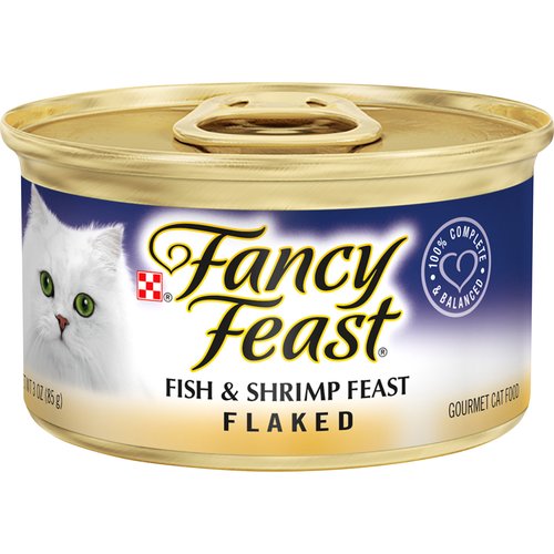 Fancy Feast Wet Cat Food, Flaked Fish & Shrimp Feast