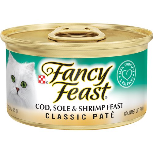 Fancy Feast Wet Cat Food, Cod, Sole & Shrimp Feast