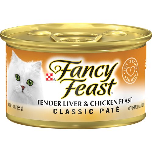 Fancy Feast Grain Free Pate Wet Cat Food, Tender Liver & Chicken Feast