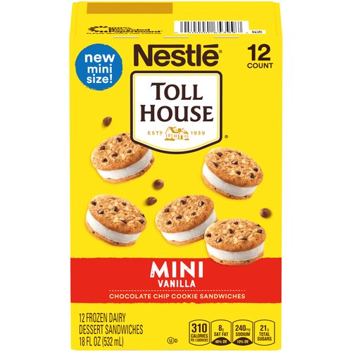 Nestle Toll House Mini Vanilla Chocolate Chip Cookie Sandwiches