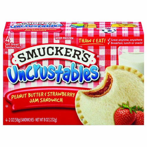 Smucker's Uncrustables Sandwich, Peanut Butter & Strawberry