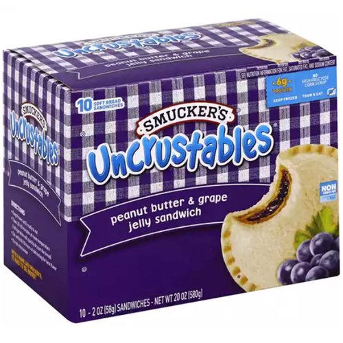 Smucker's Uncrustables Peanut Butter & Grape Sandwiches